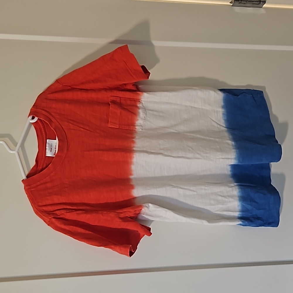 Boys red, white and blue Hanna Andersson t-shirt, size 10
